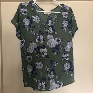 Green and Blue Florals